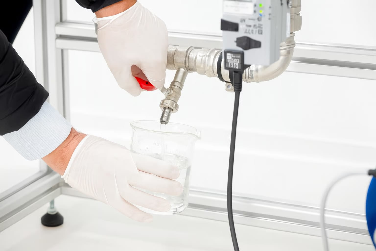 Water sampling in a laboratory